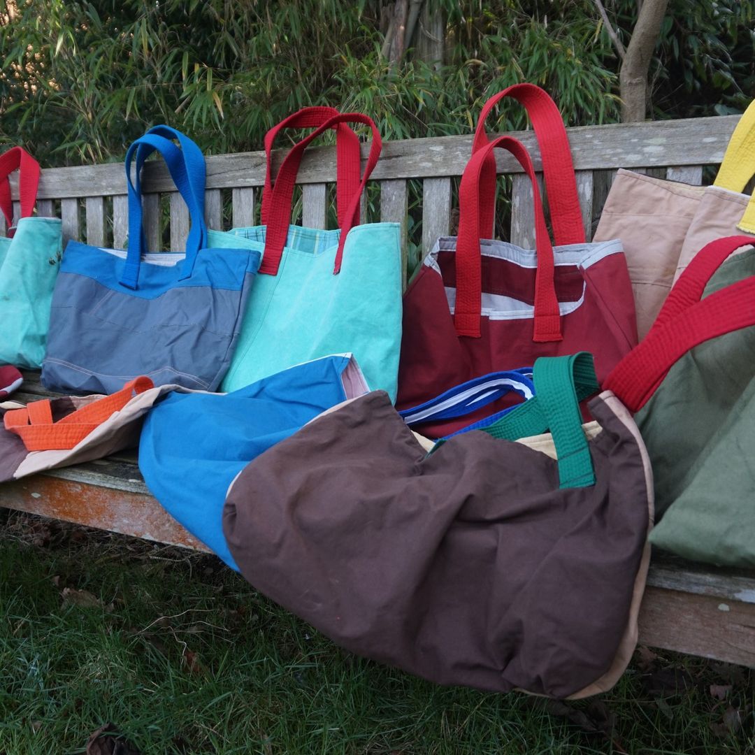 collection of colourful handmade bags